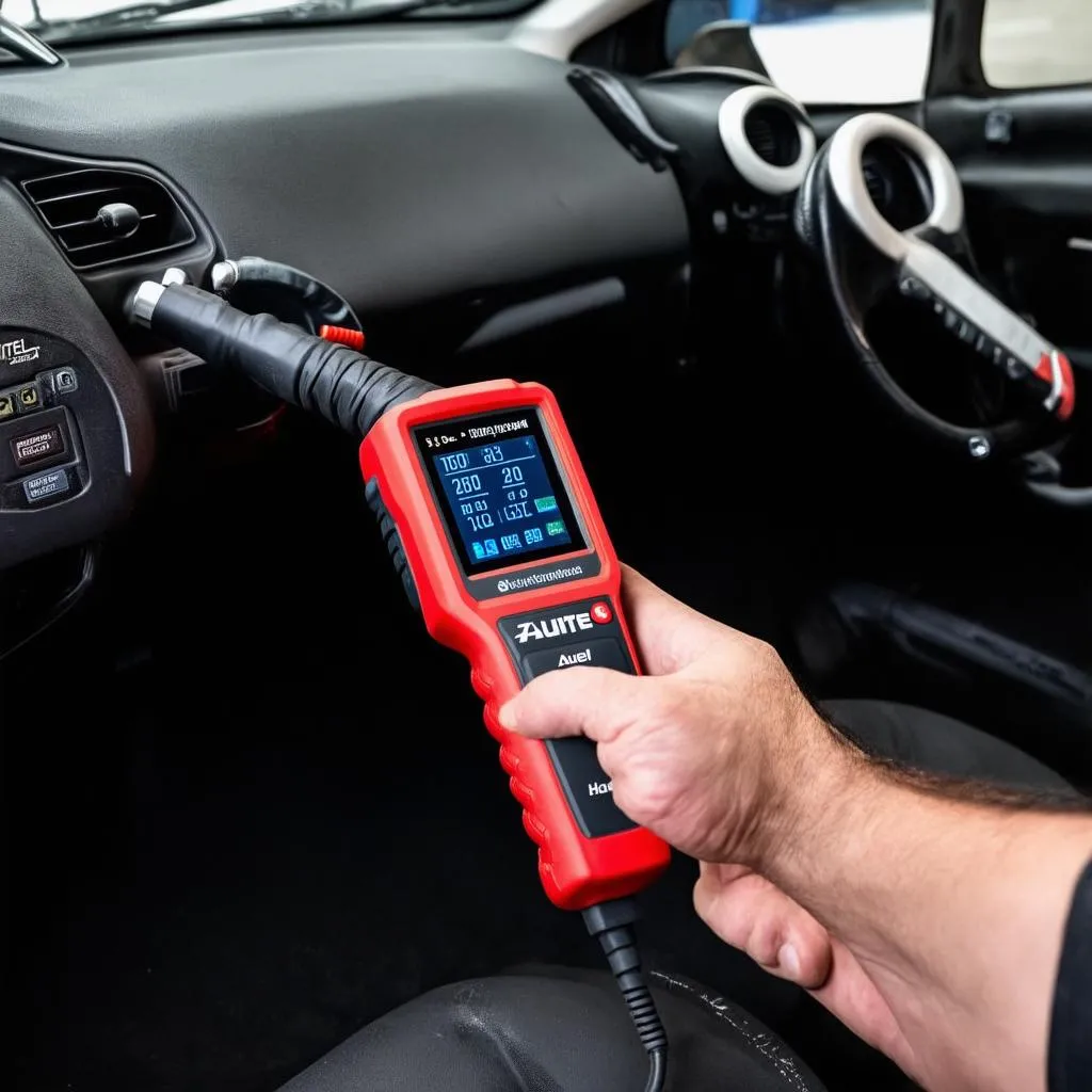 Autel Scanner Diagnosing European Car