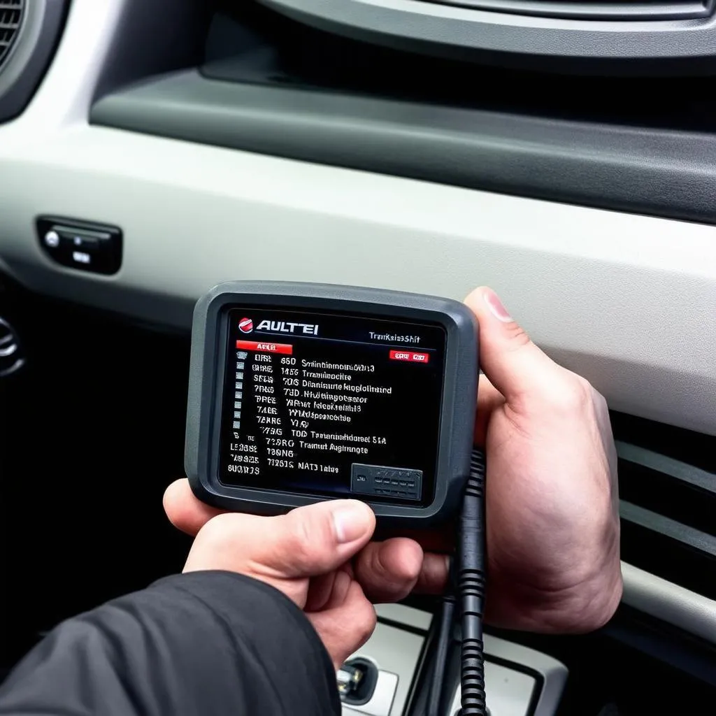 Autel scanner diagnosing Sprintshift transmission