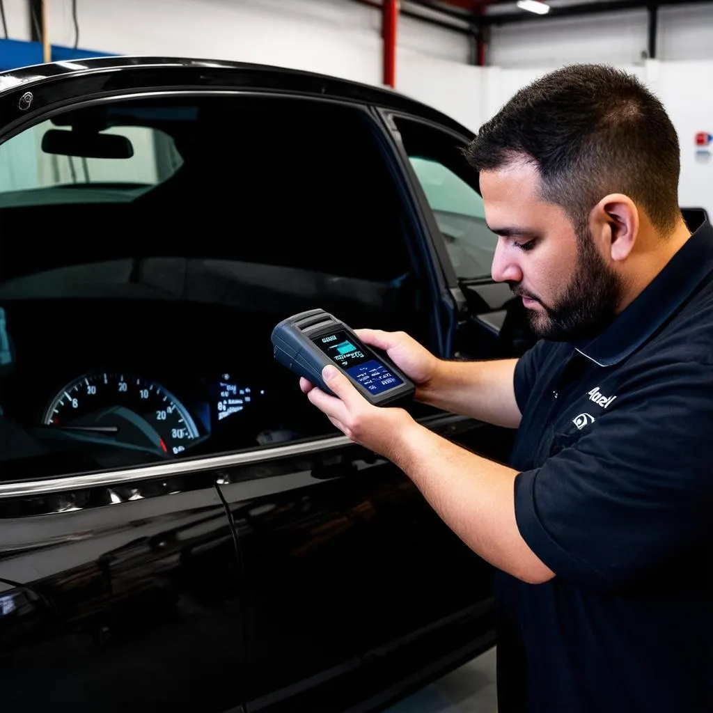 Autel Scanner Diagnosing European Car