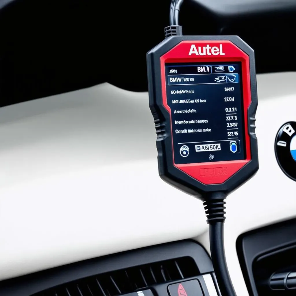 Autel Scanner connected to a BMW E60