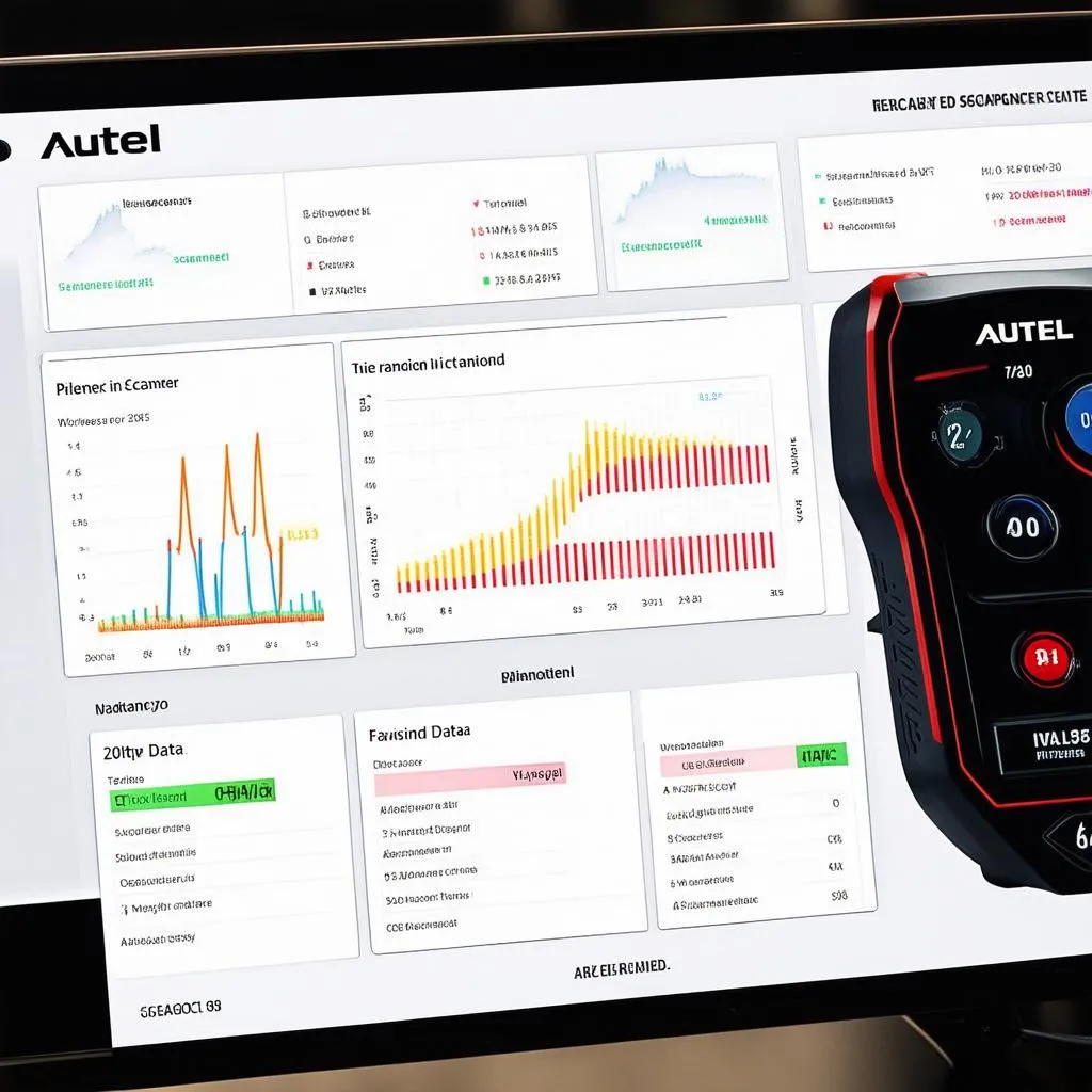 Autel Scanner displaying car diagnostic data