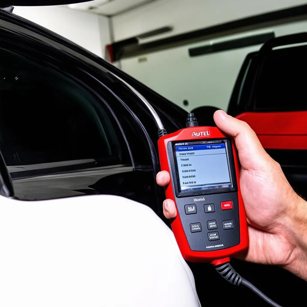 Autel Scanner diagnosing a Honda Odyssey