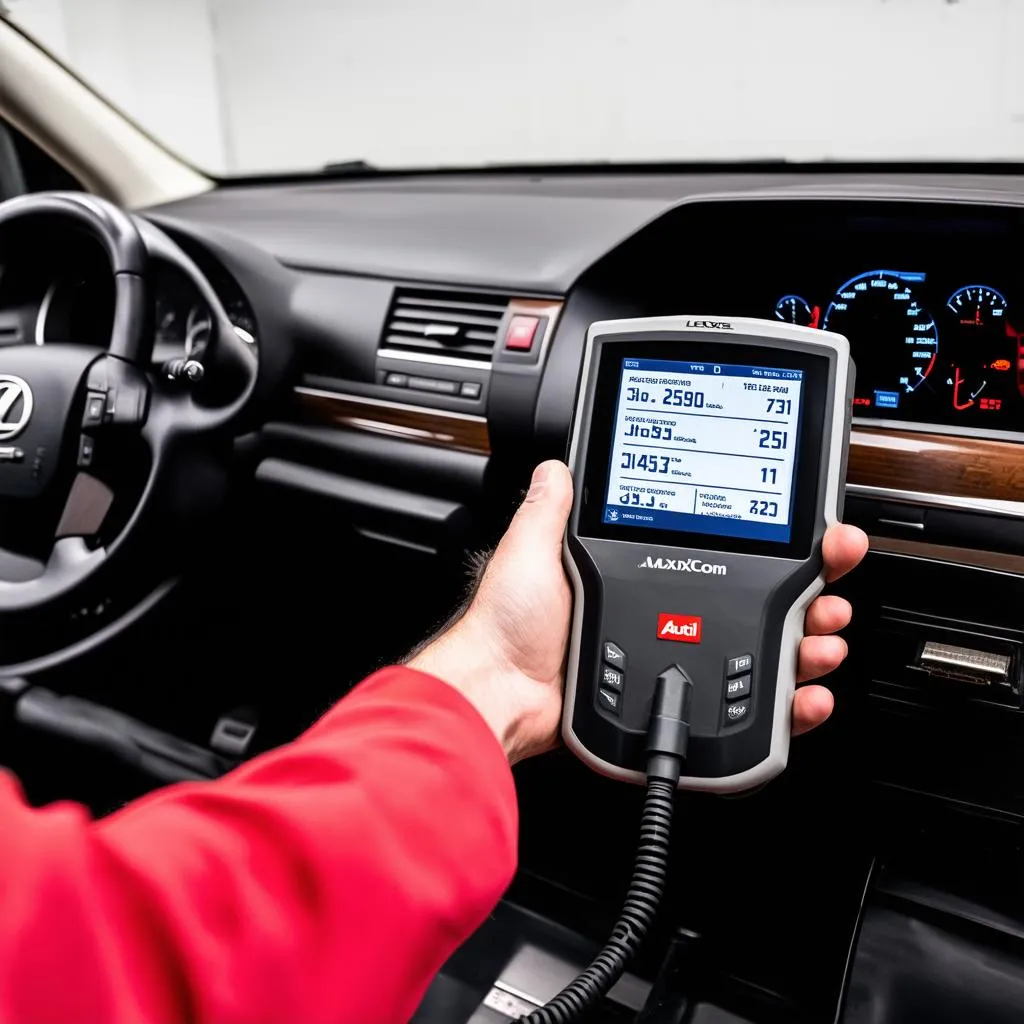 Autel Scanner plugged into a Lexus ES300h