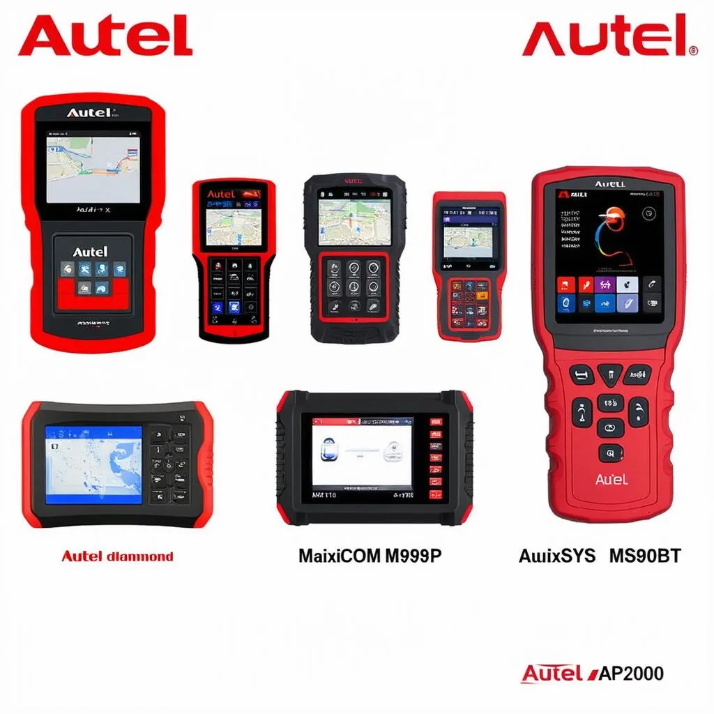 Various Autel scanner models