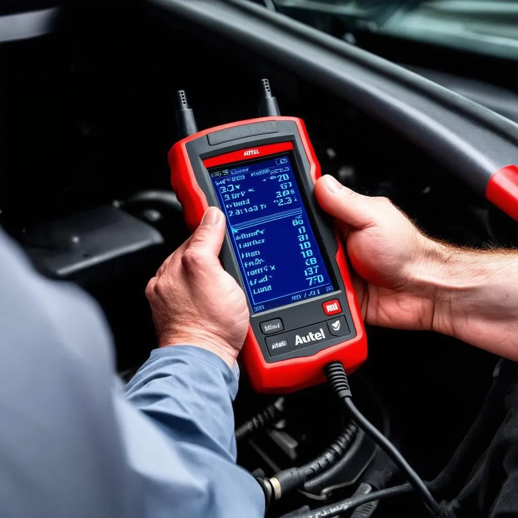 Autel Diagnostic Scanner in Use