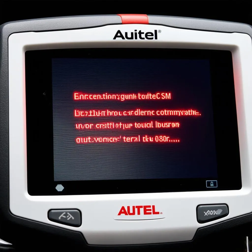 Autel scanner error message