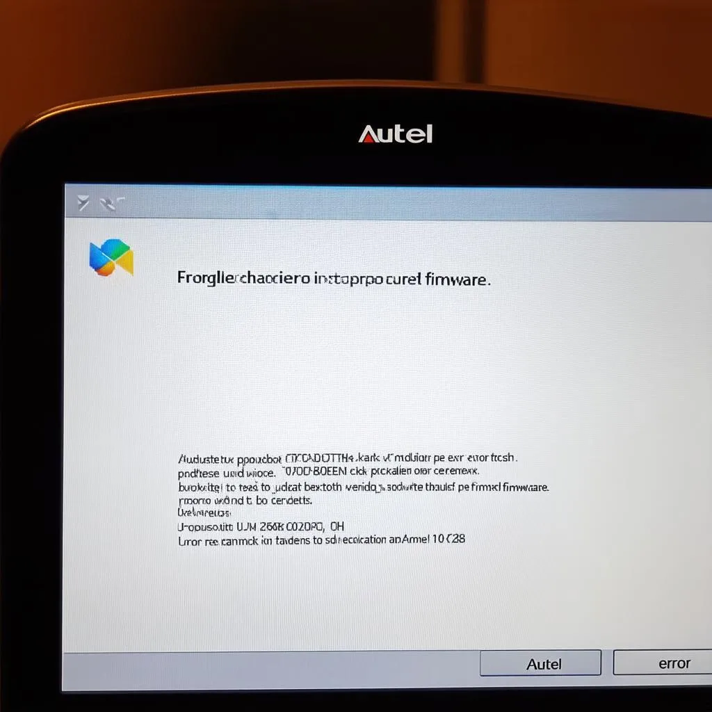 Autel scanner update error