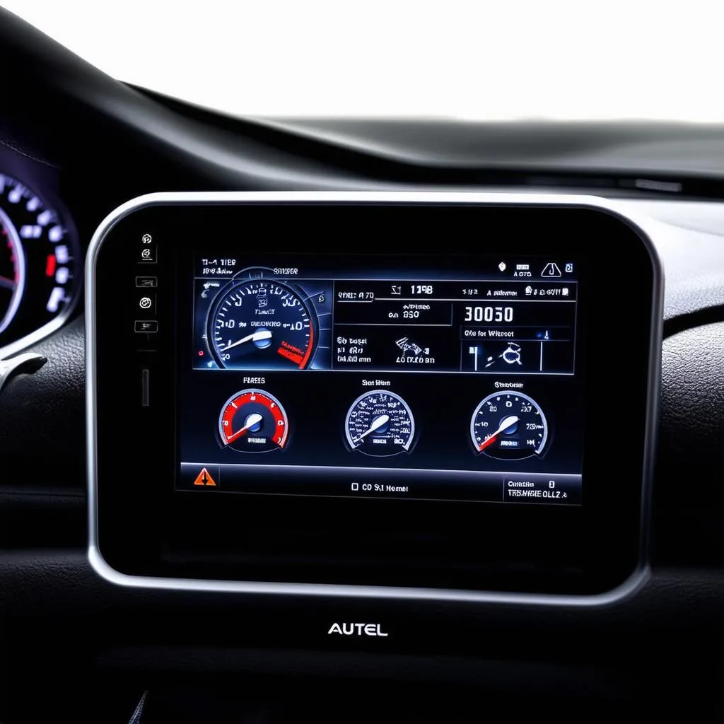 Autel Smart Controller Version 2 showing a car dashboard