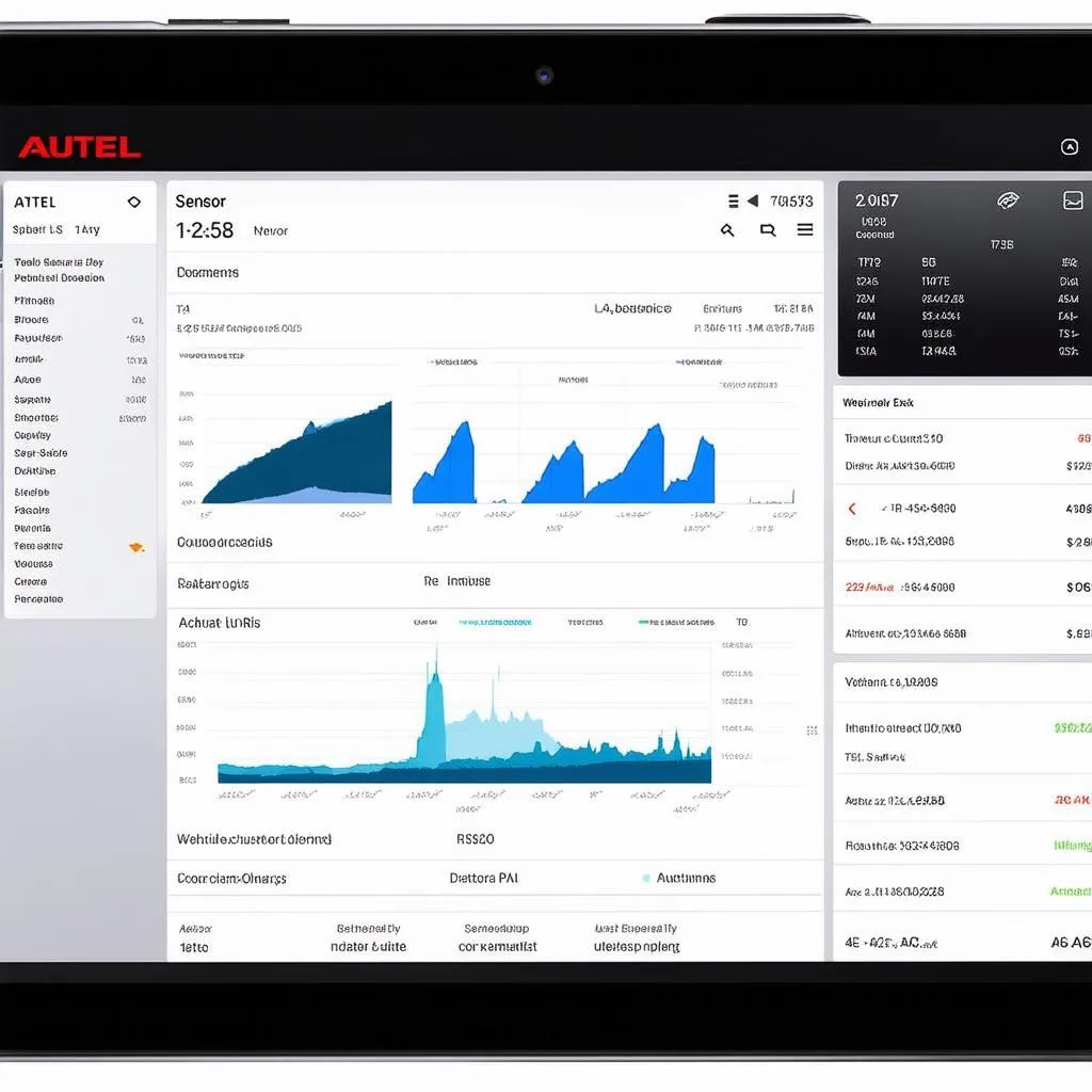 Autel Software Dashboard on a Tablet