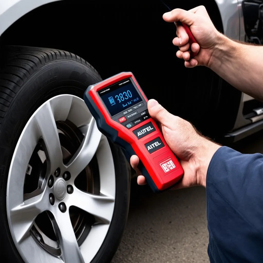 Autel tool for tire calibration