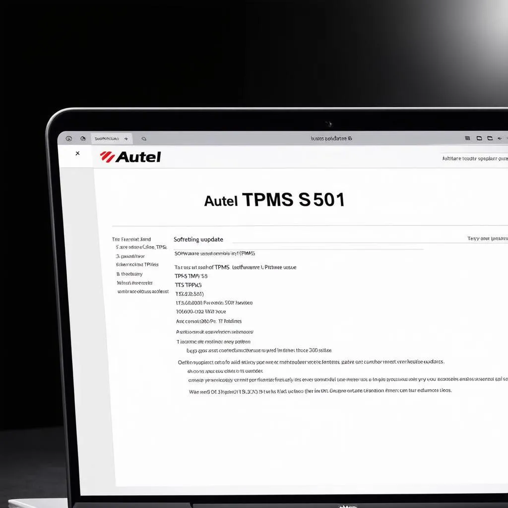 Autel TPMS TS501 software update