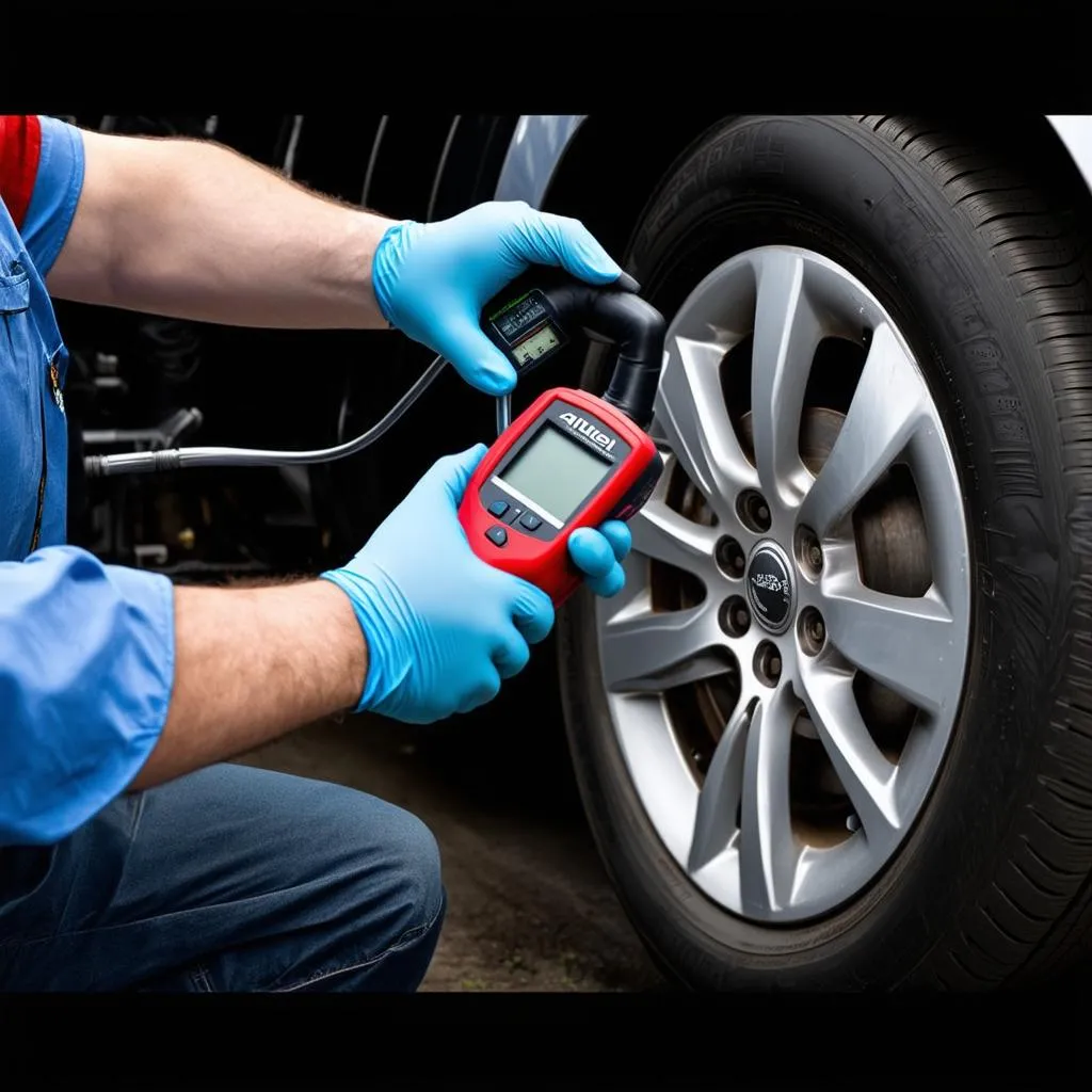 Autel TPMS TS508 tire pressure check