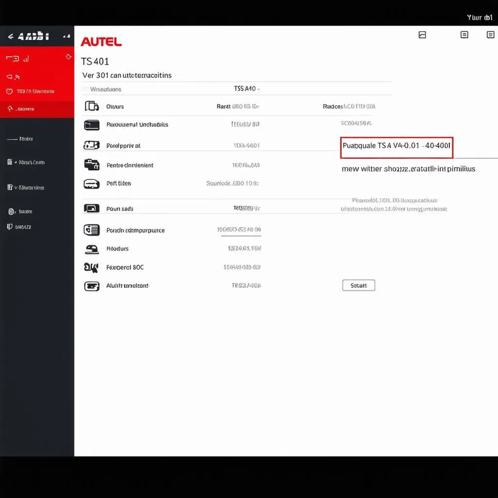 Autel TS401 Ver 3.01 Update