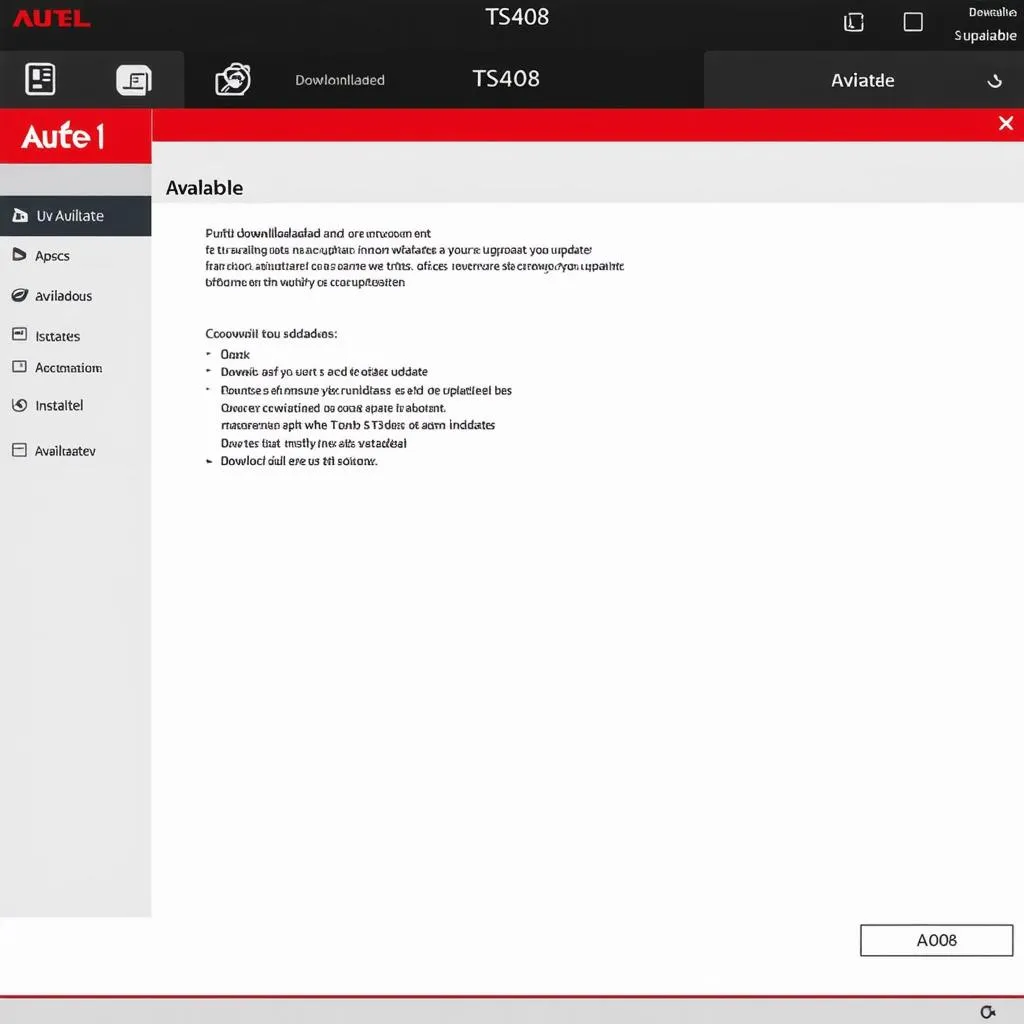 Autel TS408 software update