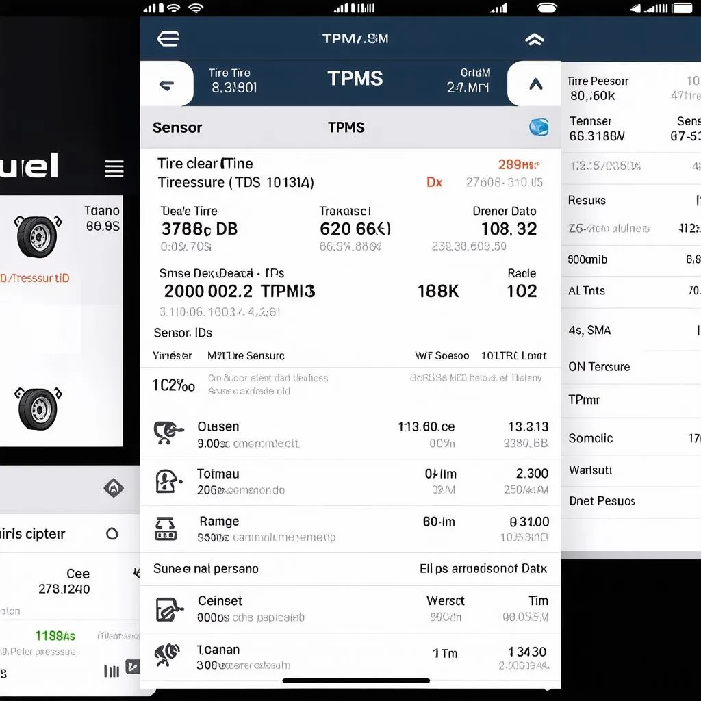 Autel TS508 TPMS Screen