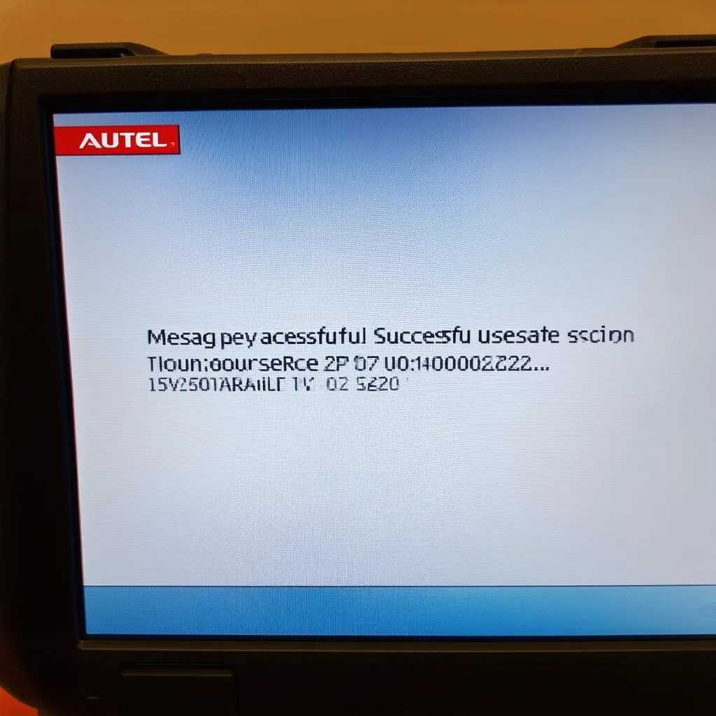 Autel scanner update success