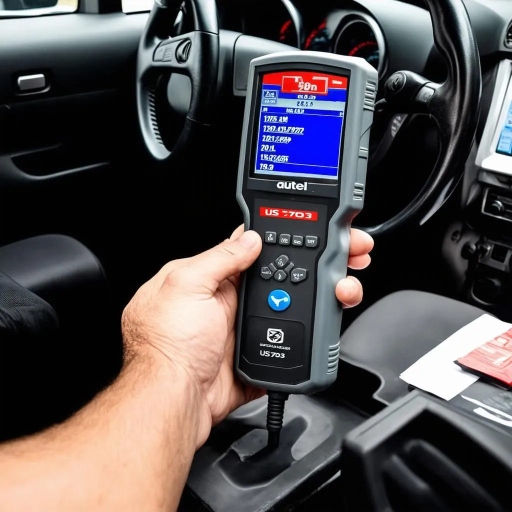 Autel US703 scanning car