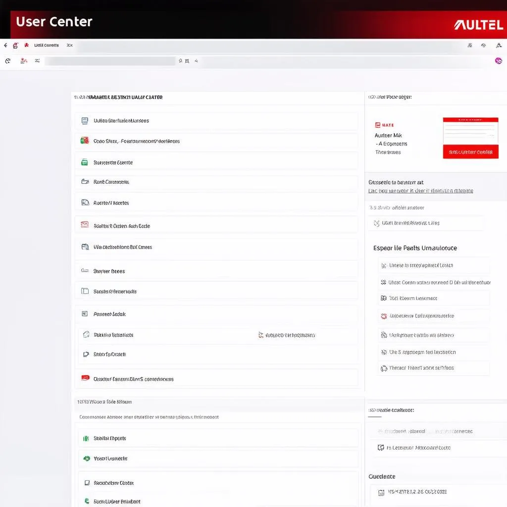 Autel User Center Dashboard