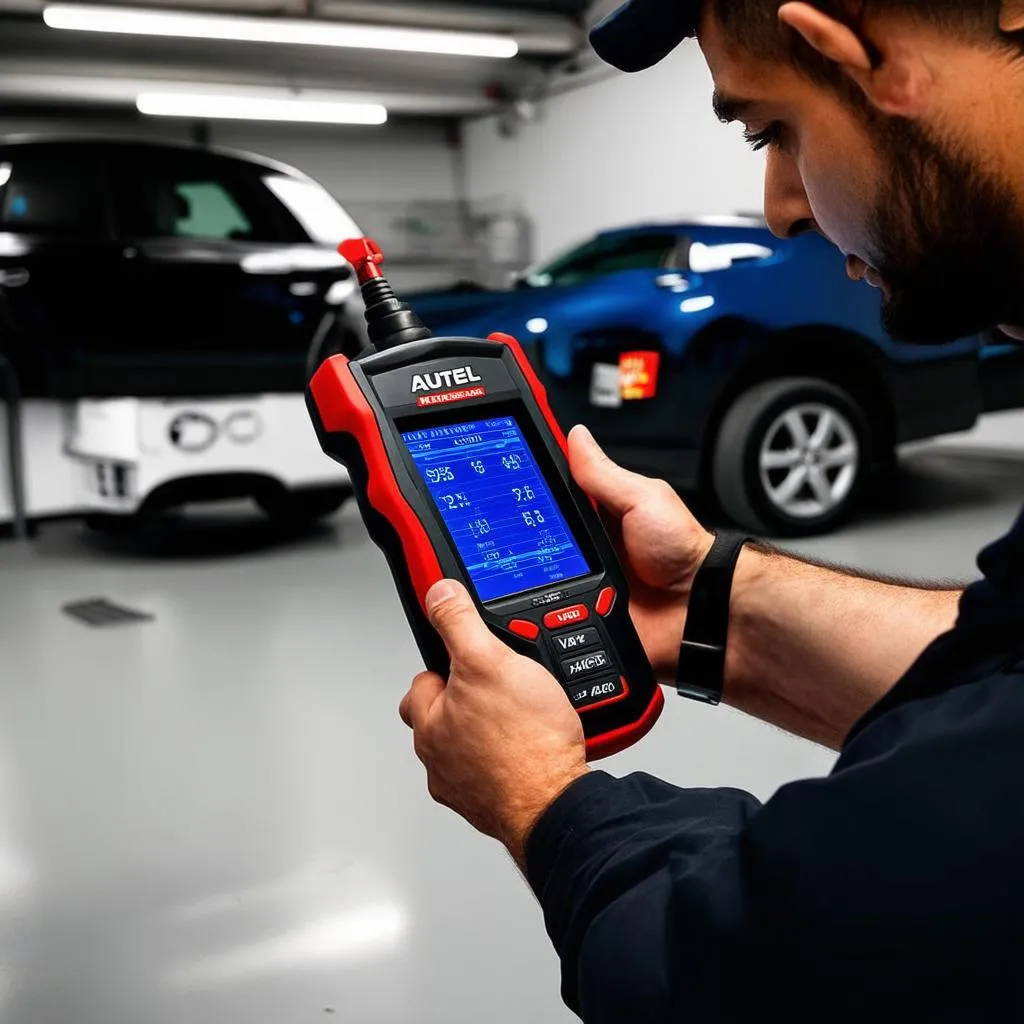 Autel MaxiScan VAG405 Scanning a Car