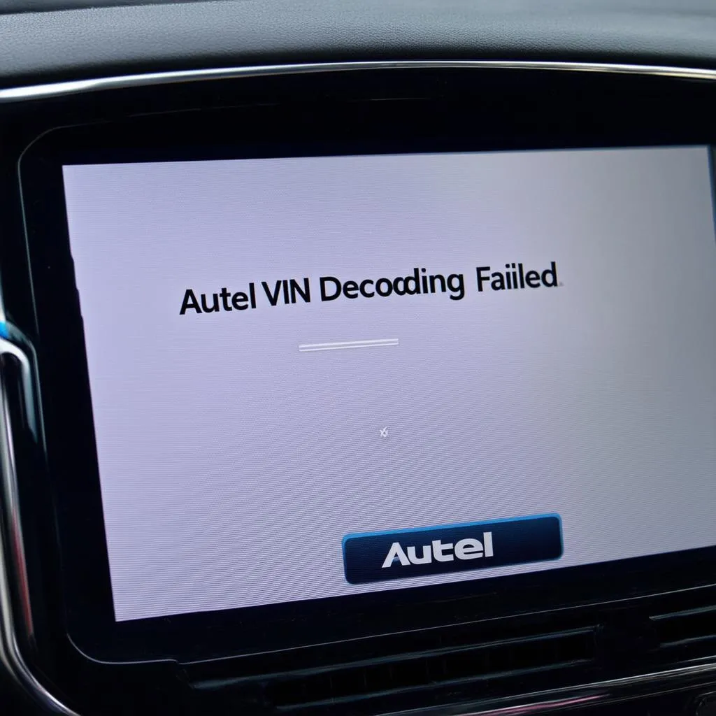 Autel VIN Decoding Failed Error Message