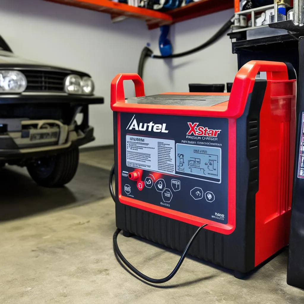 Autel X-Star Premium Charger in a garage