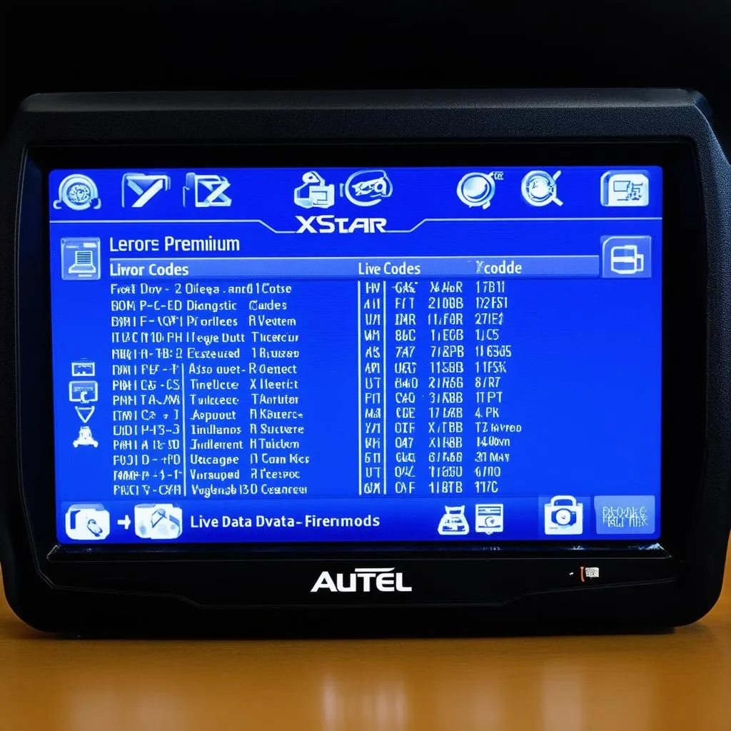 Autel X-Star Premium displaying diagnostic results