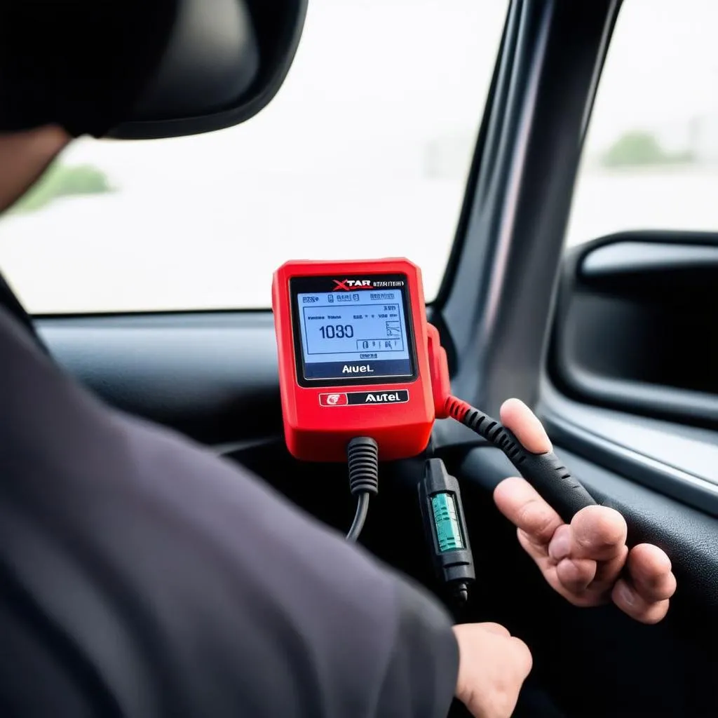 Autel XStar Premium connected to car