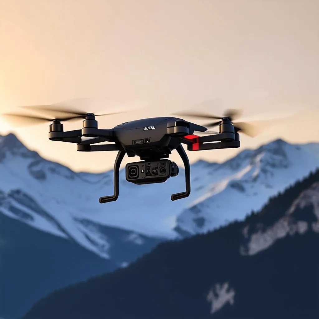 Autel X-Star Premium Drone Flying over Mountains