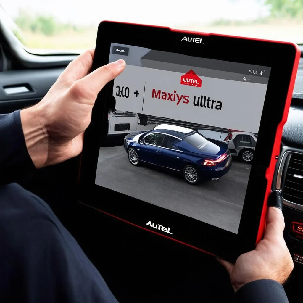 Autel Maxisys Ultra with Car