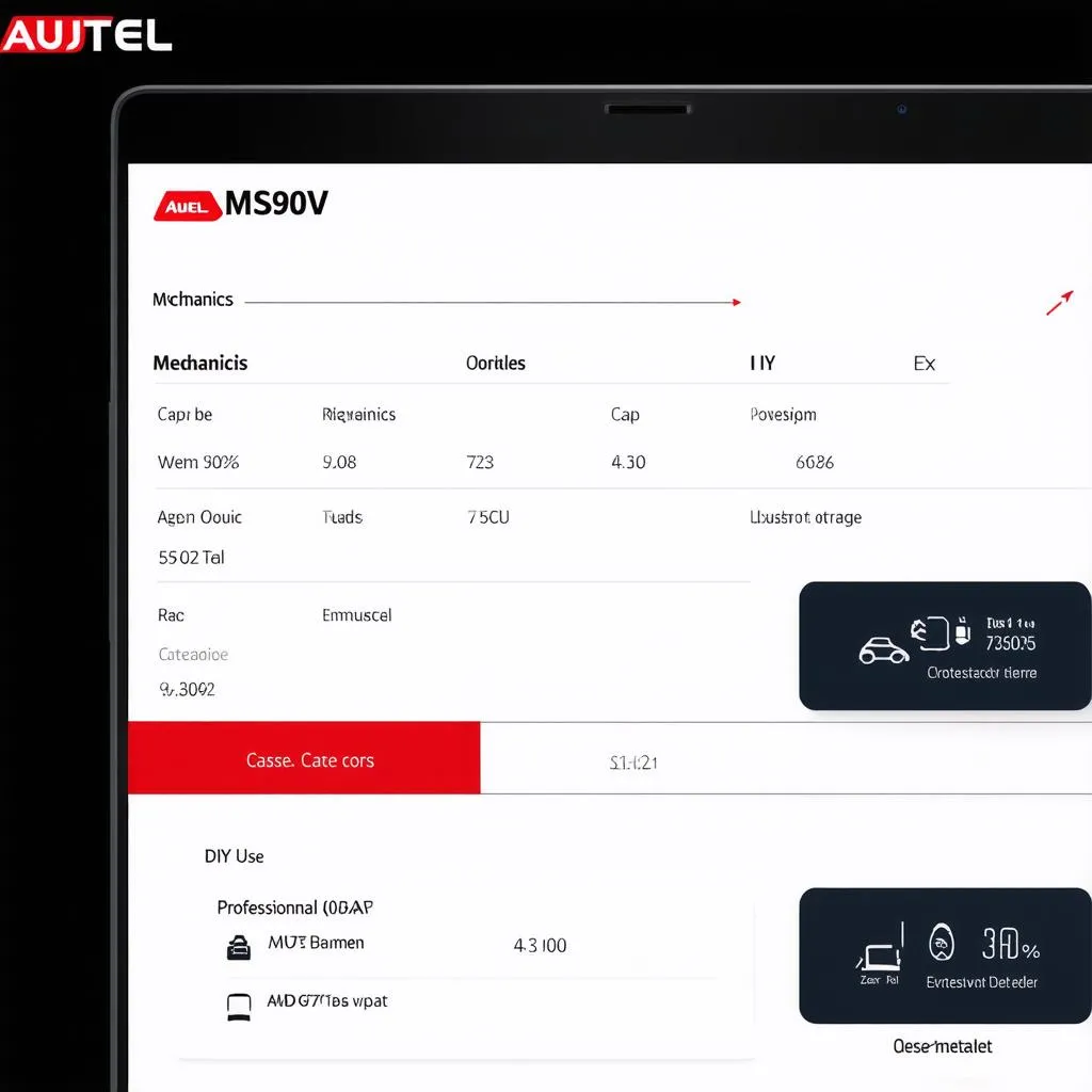 Autel MS908CV User Interface