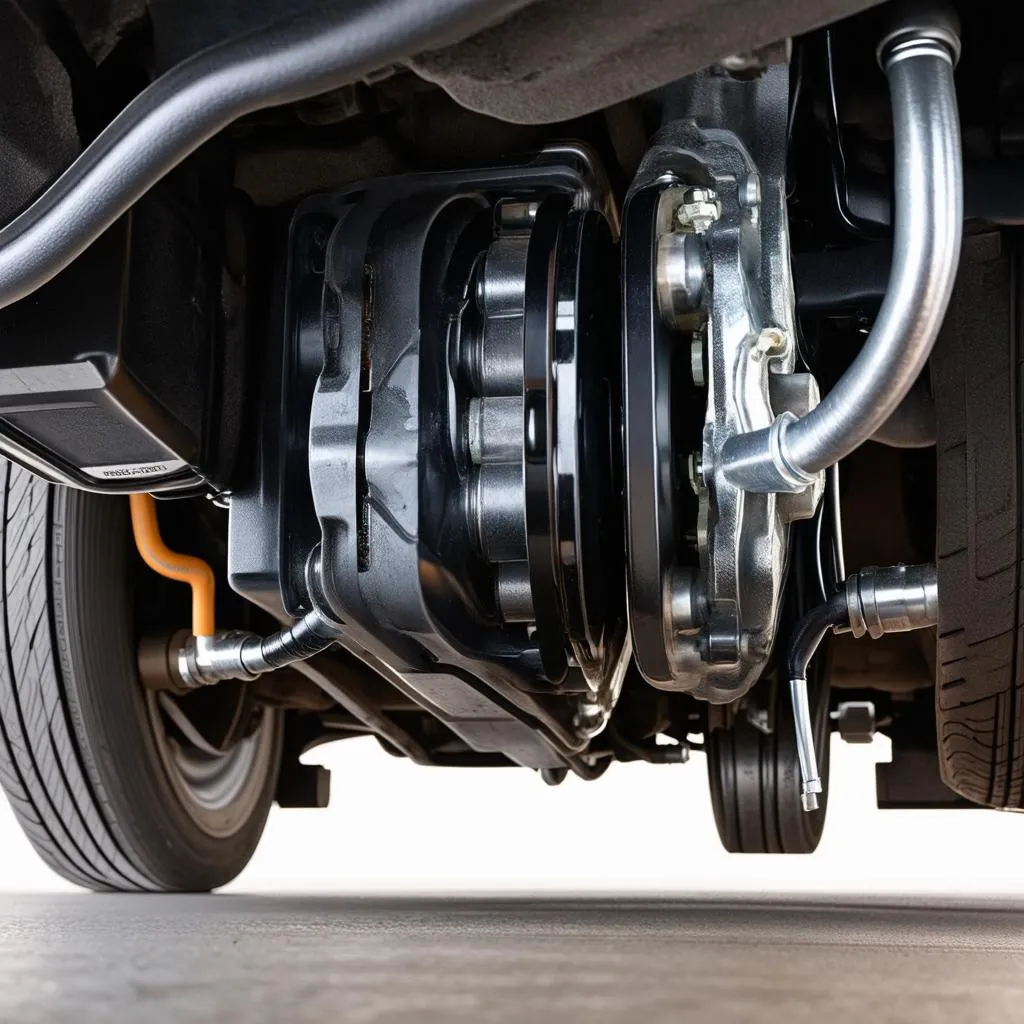 Car Brake System Close-Up