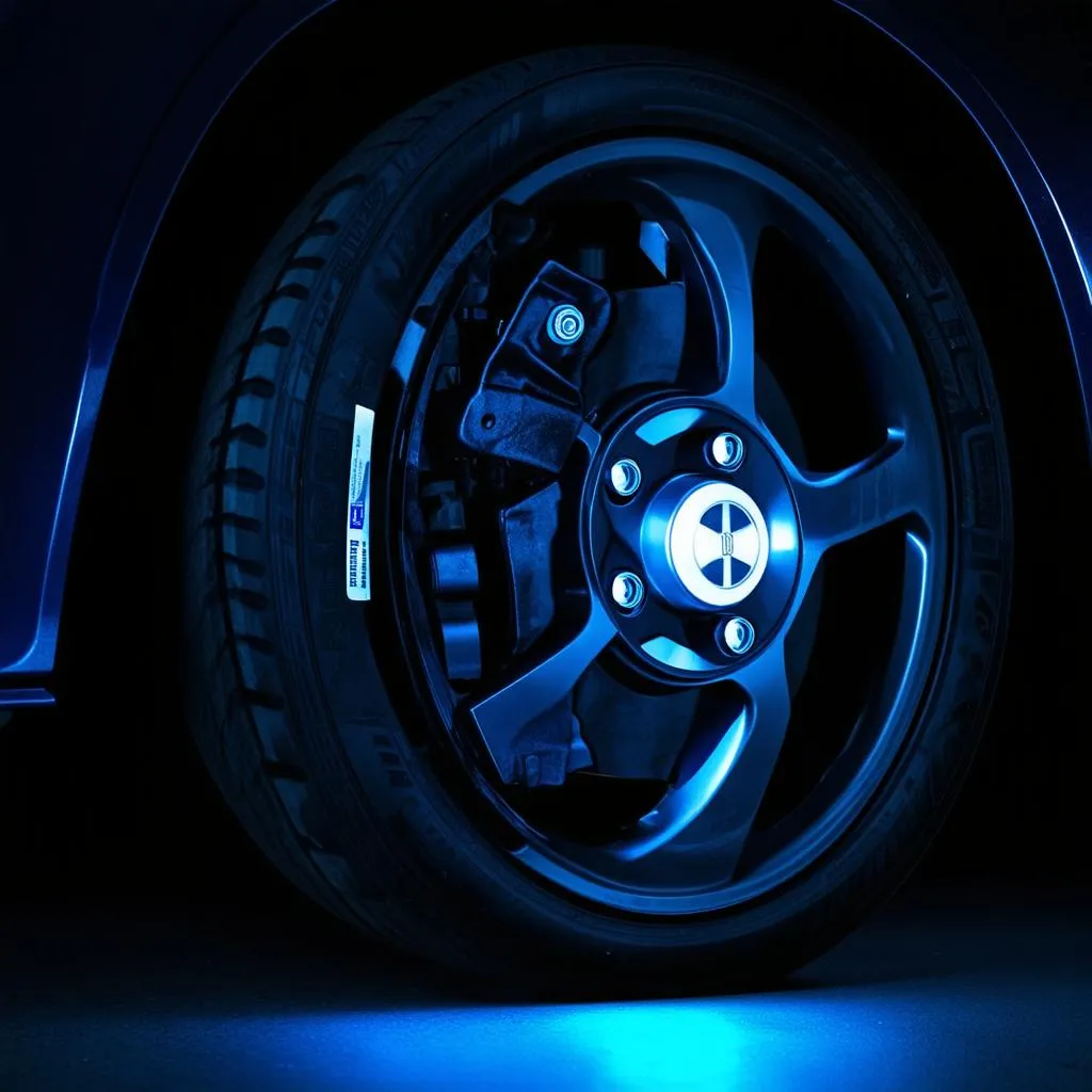 Car with glowing brake system