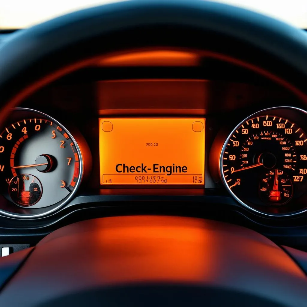 Car Dashboard Check Engine Light