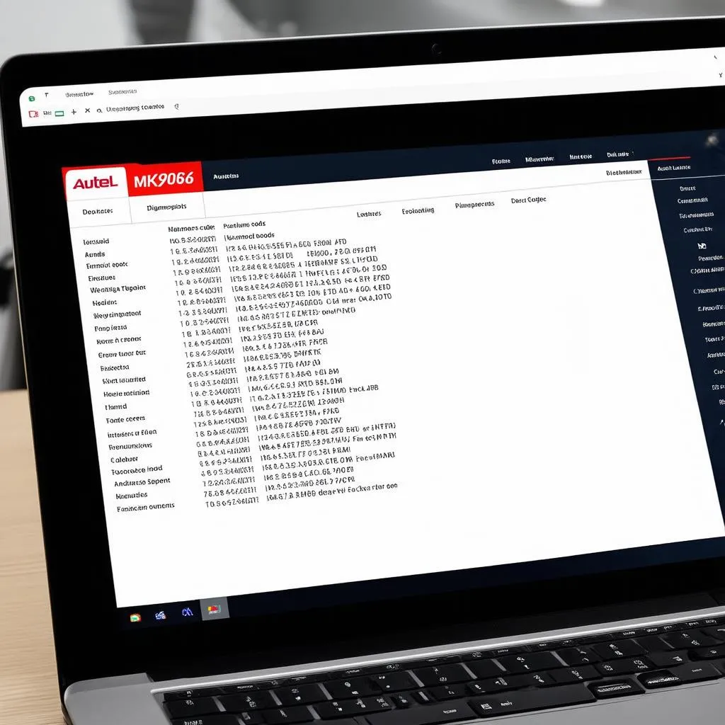 Car Diagnostic Report on Laptop Screen