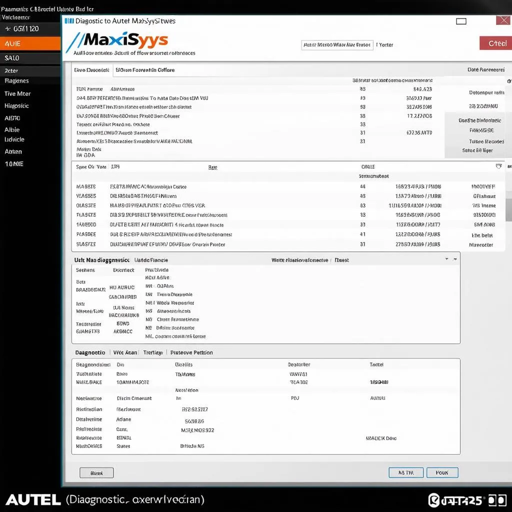 Autel MaxiSys Diagnostic Software Interface