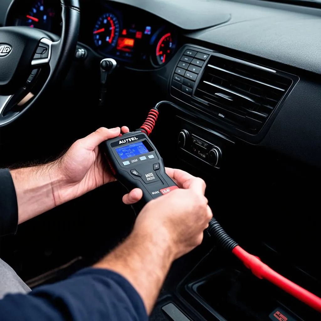 Using Autel MS609 Pro for car diagnostics