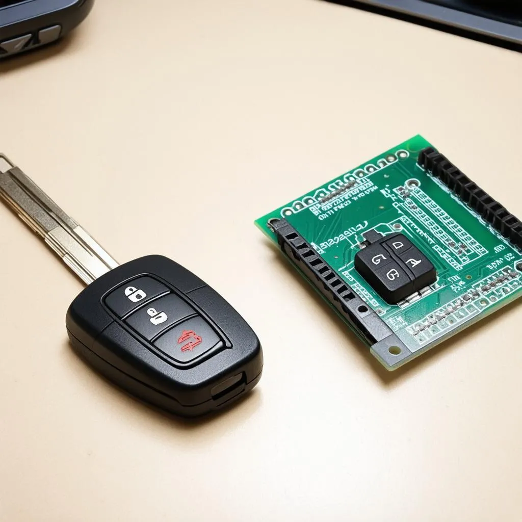 Car Key Fob and Circuit Board