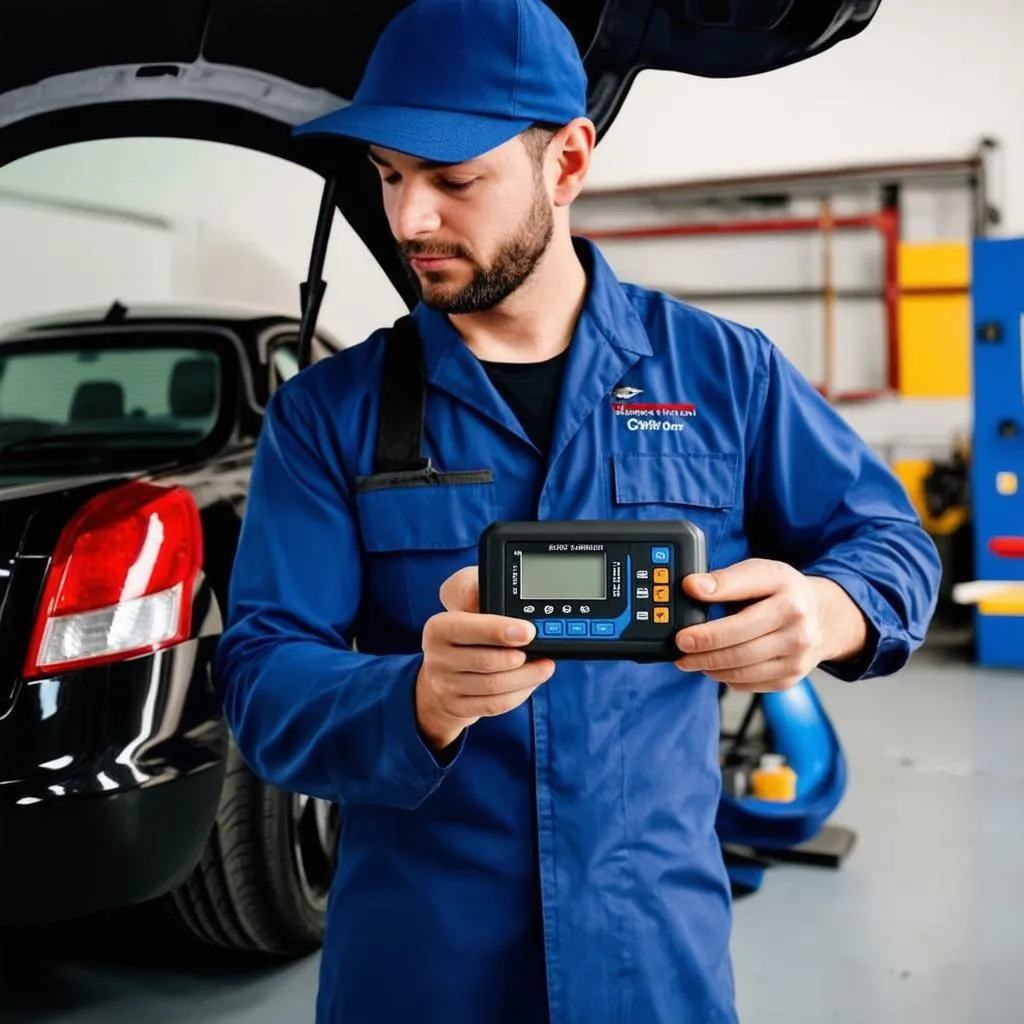 Car Mechanic using Diagnostic Tool