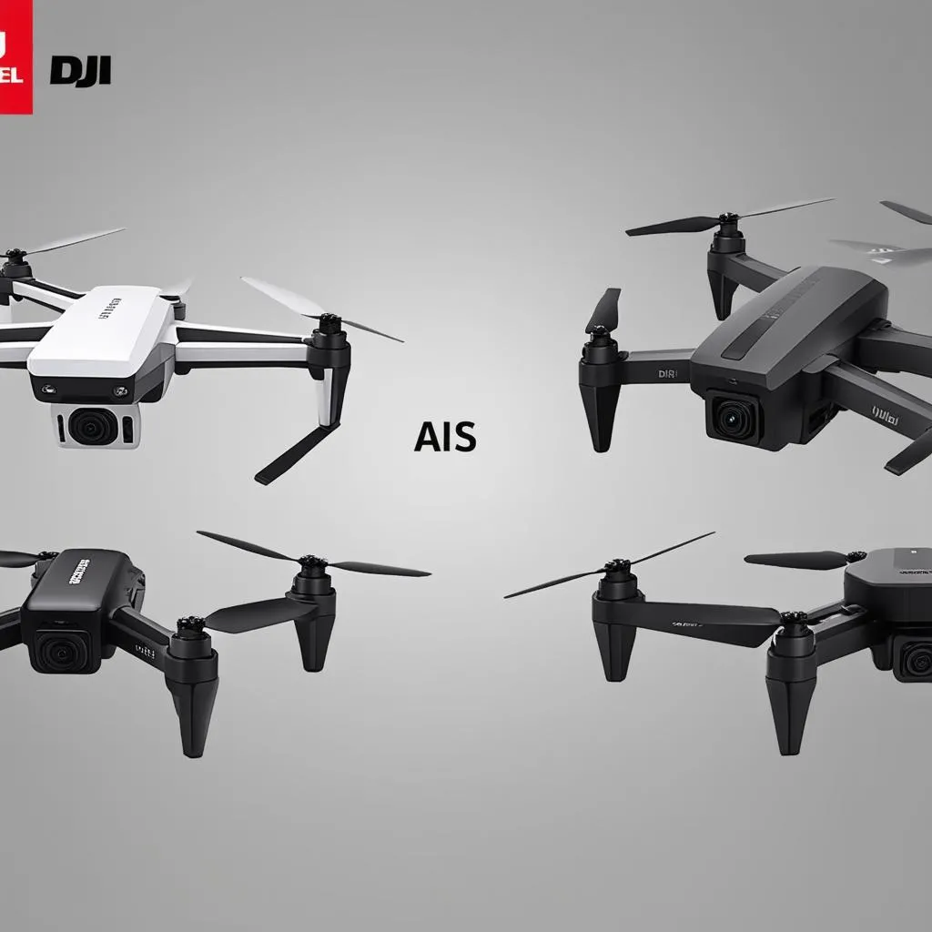 DJI and Autel drones side-by-side