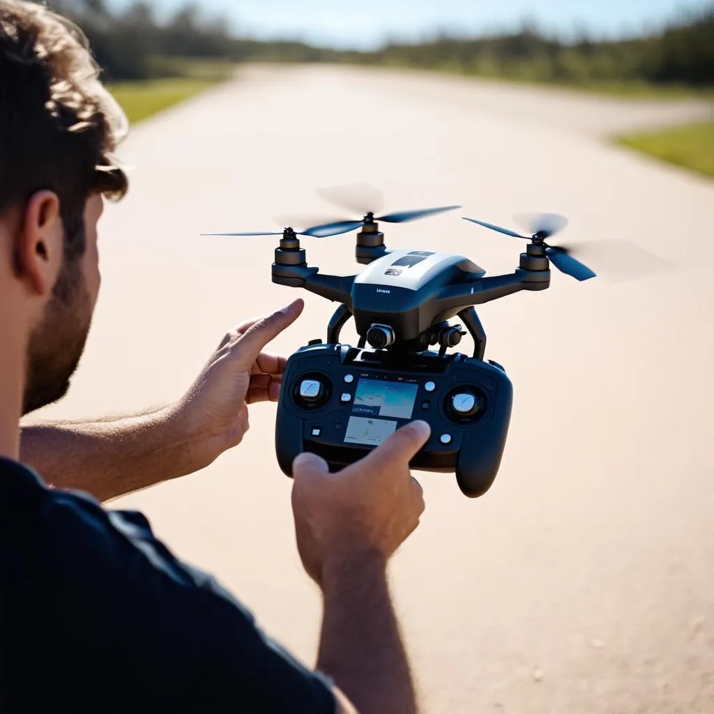 Drone Pilot Using Remote Controller