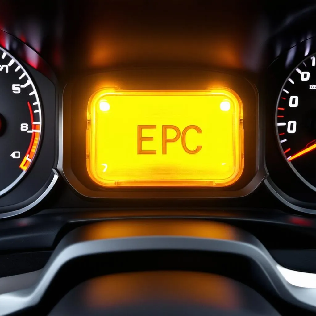 EPC light on a car dashboard