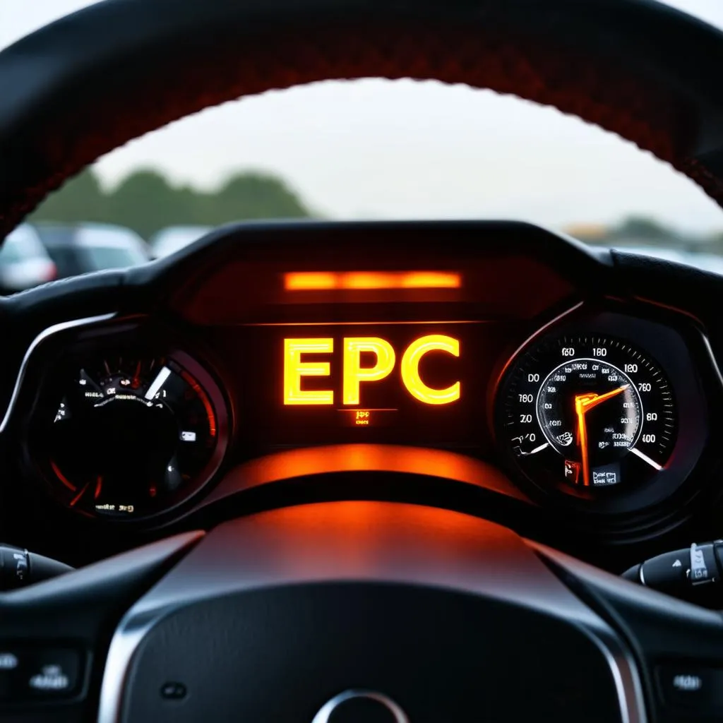 EPC warning light on a car's dashboard