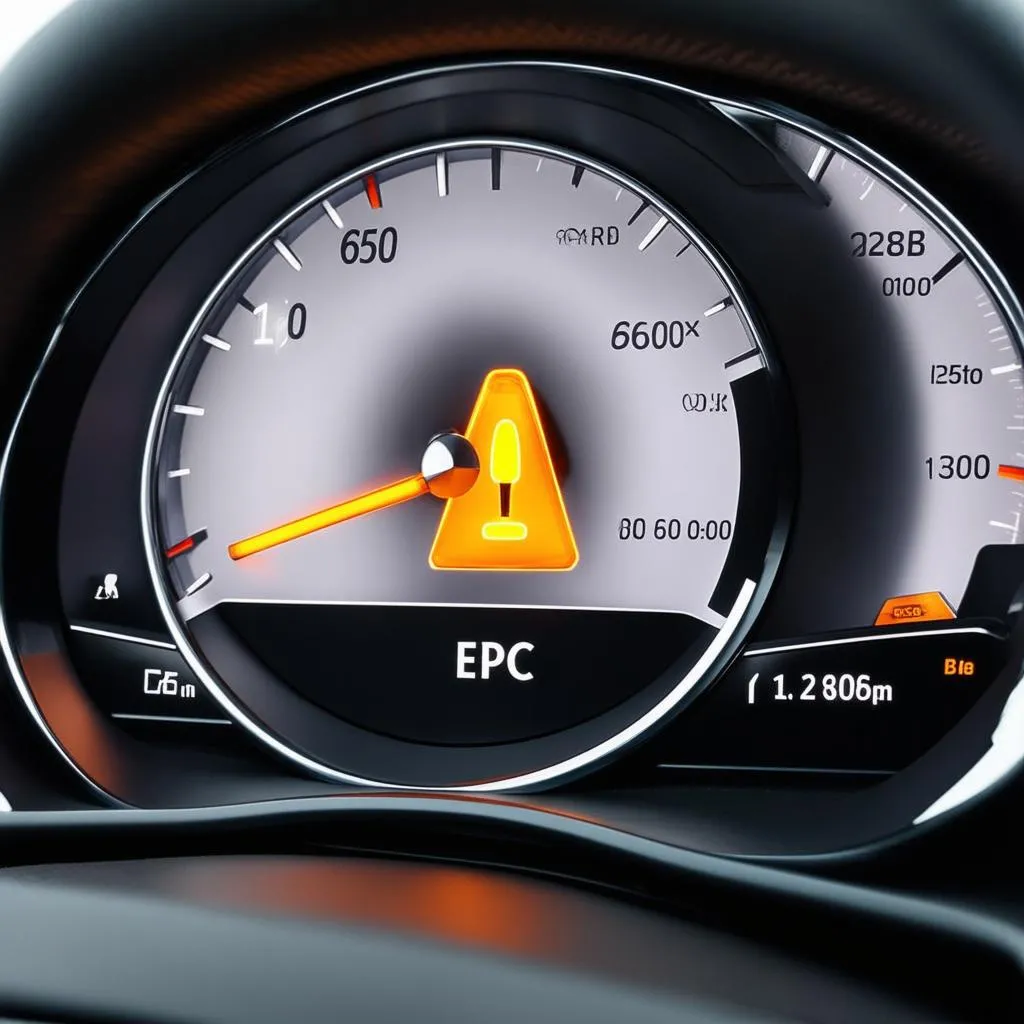 Mercedes dashboard with EPC warning light