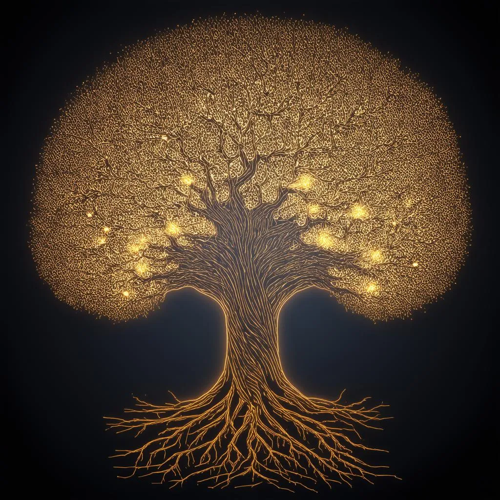 Family Tree with Glowing Connections