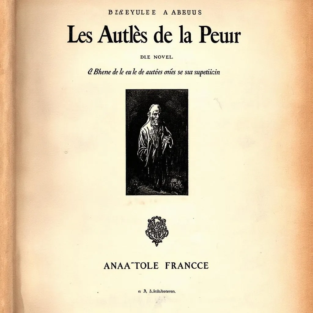 Anatole France's "Les Autels de la Peur" novel cover