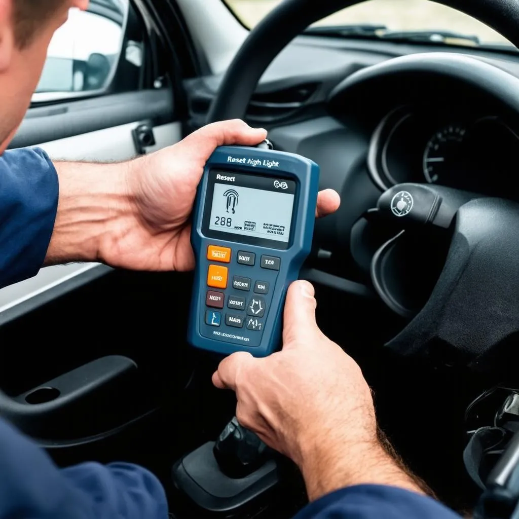 Mechanic Resetting Airbag Light