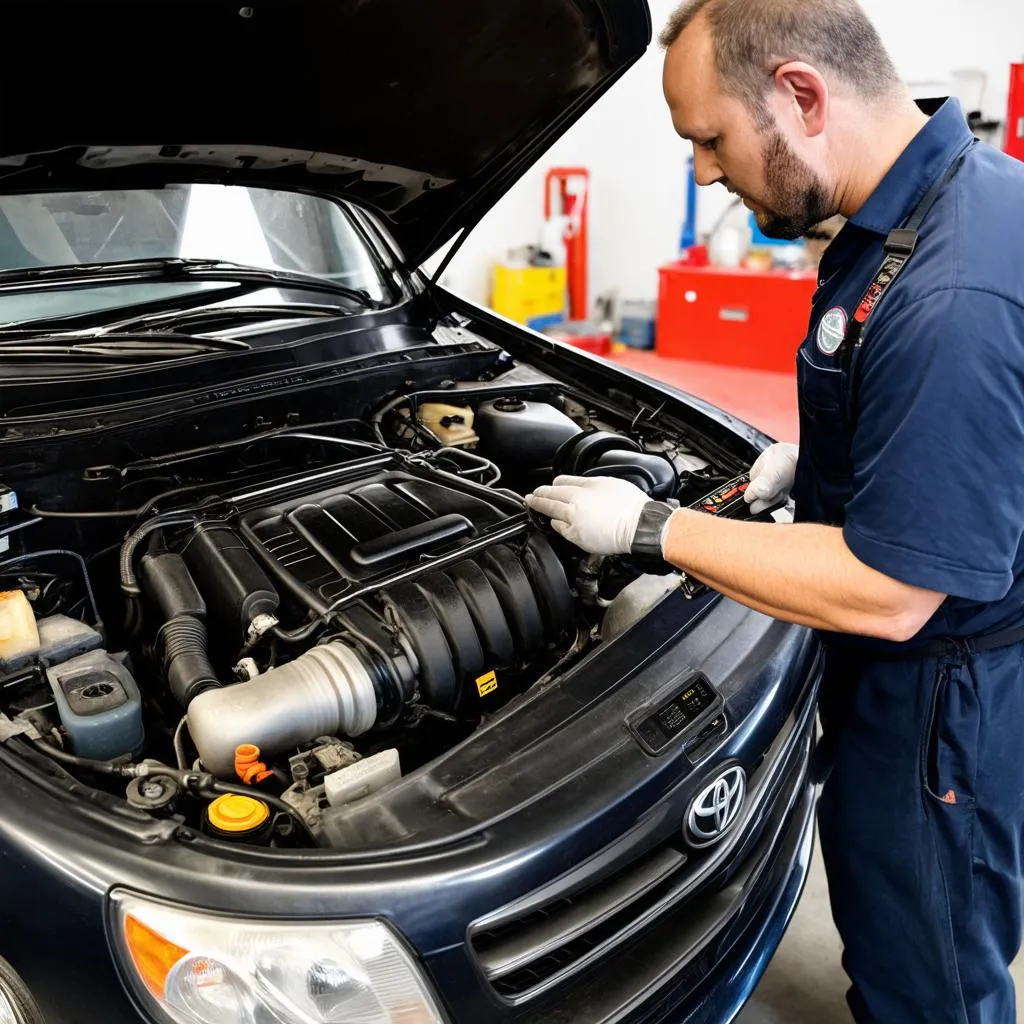 Mechanic Working on Altezza