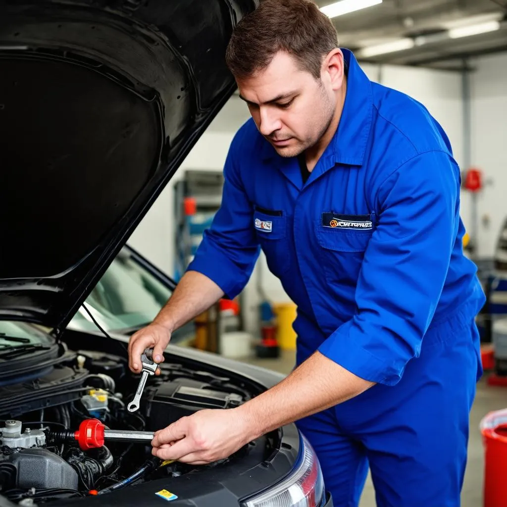 Auto Mechanic at Work