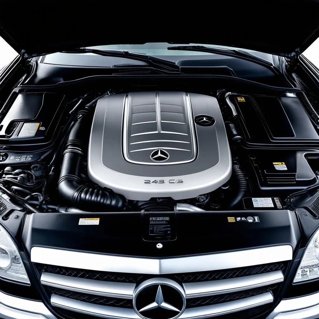 engine bay of a Mercedes-Benz ML 270 CDI