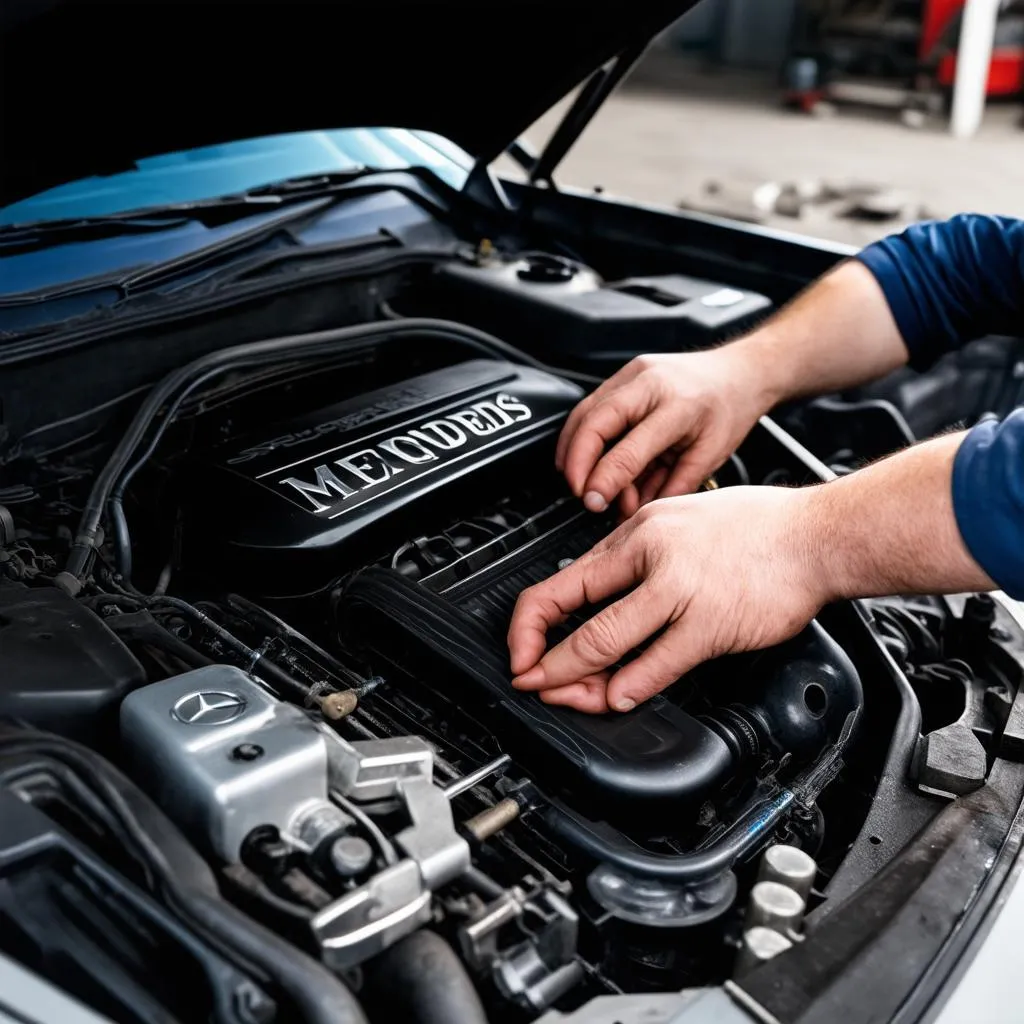 Mercedes Benz Mechanic Working